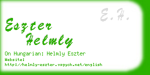 eszter helmly business card